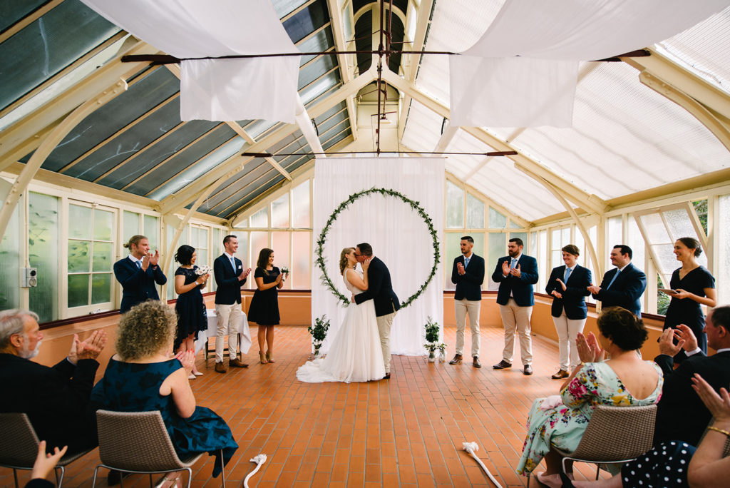 palm house and garden royal botanic garden wedding