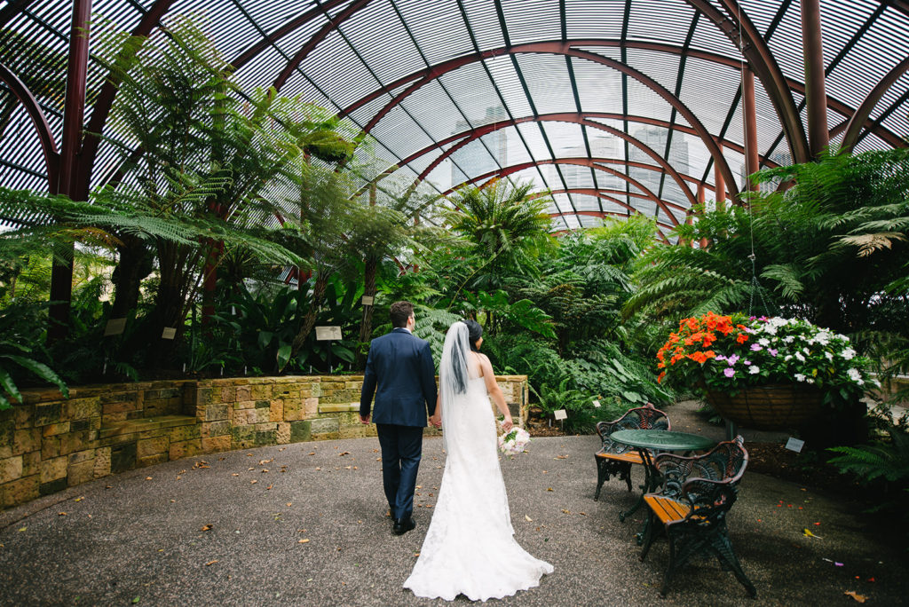 Sydney fernery bride and groom