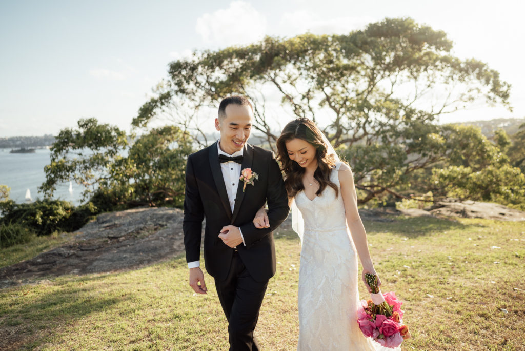 wedding couple at gunners barracks