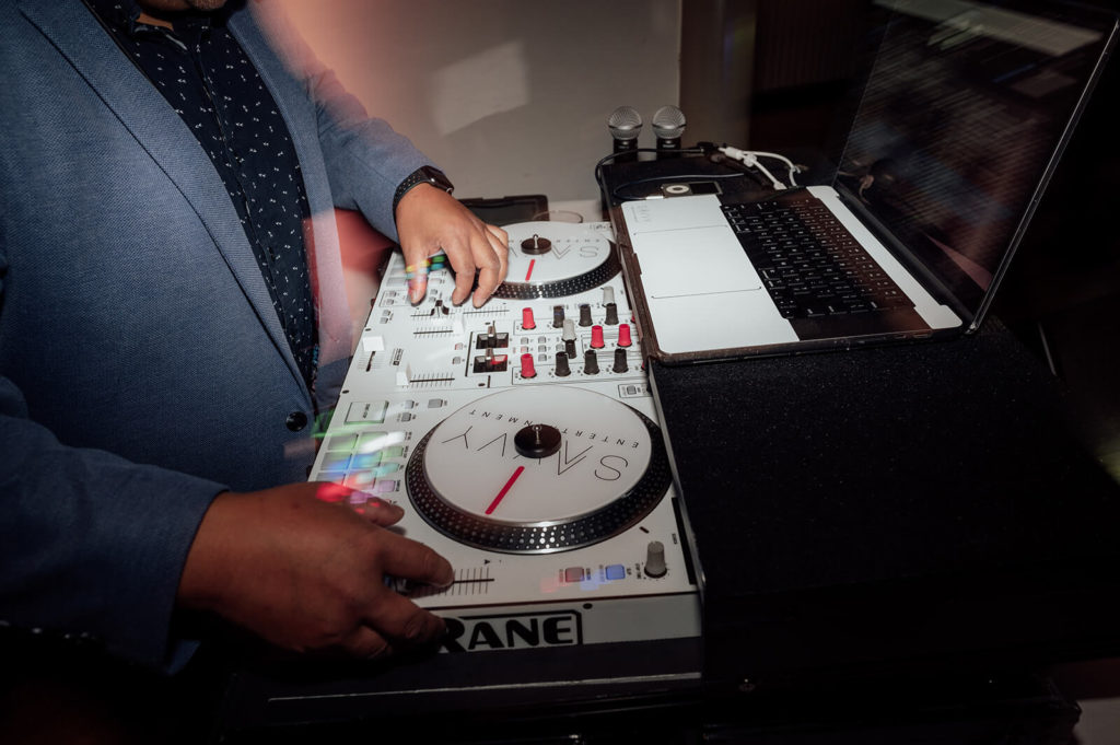wedding dj mixing deck