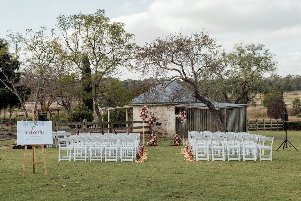 gledswood homestead wedding ceremony