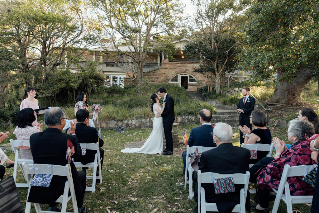 burnt orange wedding ceremony